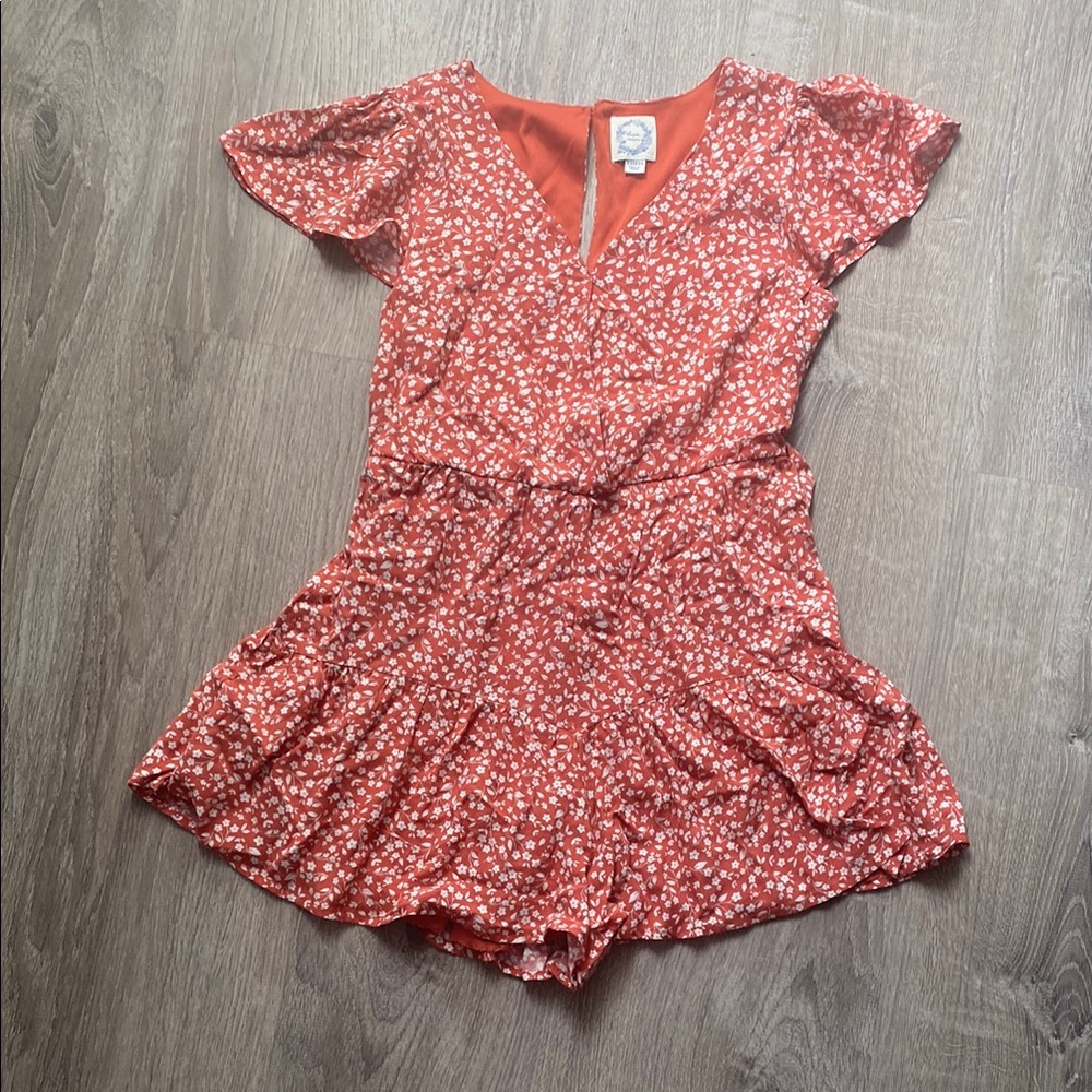 Blue Rain Terracotta Floral Romper